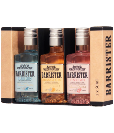 Barrister Gin Mini Set (Blue, Pink, Orange) 3x0.05L - Gin | TheHouse