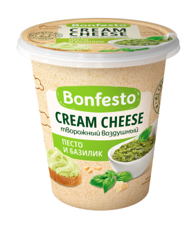 Cream Cheese Air "Pesto and Basil" 125g