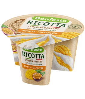 Ricotta Mango & passion fruit